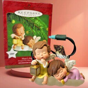 Hallmark 2000 Mary’s Angels Lighted Ornament Mary Hamilton Sleeping Angels